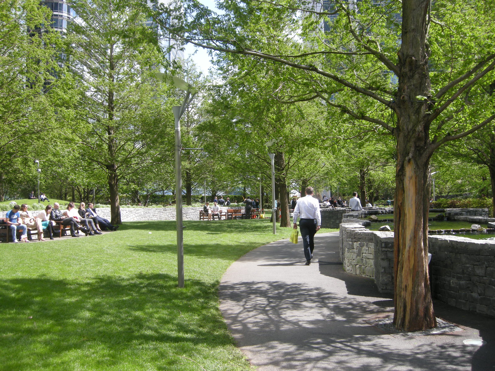 Jubilee Park in Canary Wharf, E14